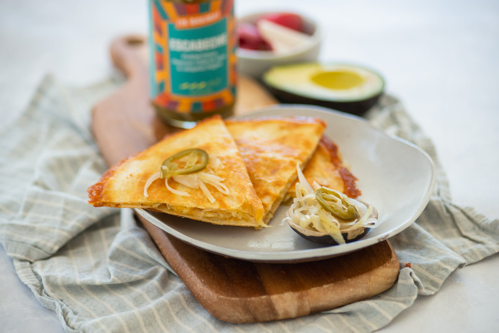 3 Cheese Escabeche Quesadilla