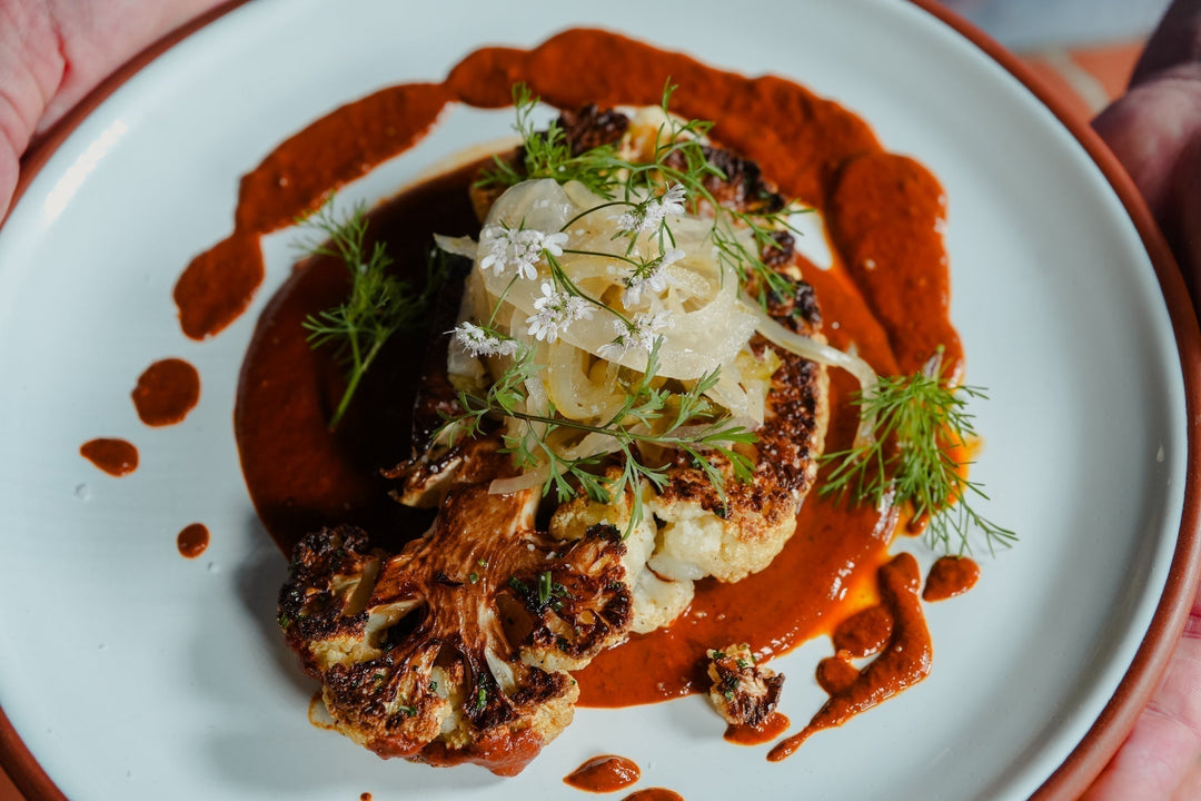 Cauliflower Steak w/ Mole Rojo