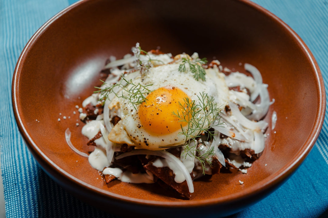 Chilaquiles with Mole Rojo