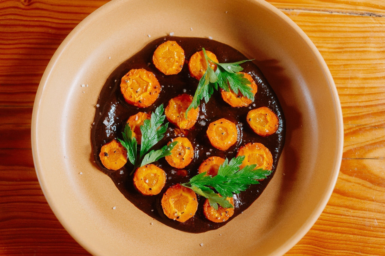 Roasted Heirloom Carrots with Mole Negro